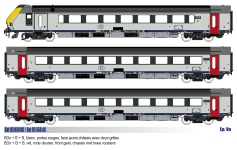 LS Models LS93550AC - H0 - 3-tlg. Set Personenwagen, SNCB, Ep. V - AC